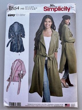 Simplicity, Sewing pattern women’s coat jacket